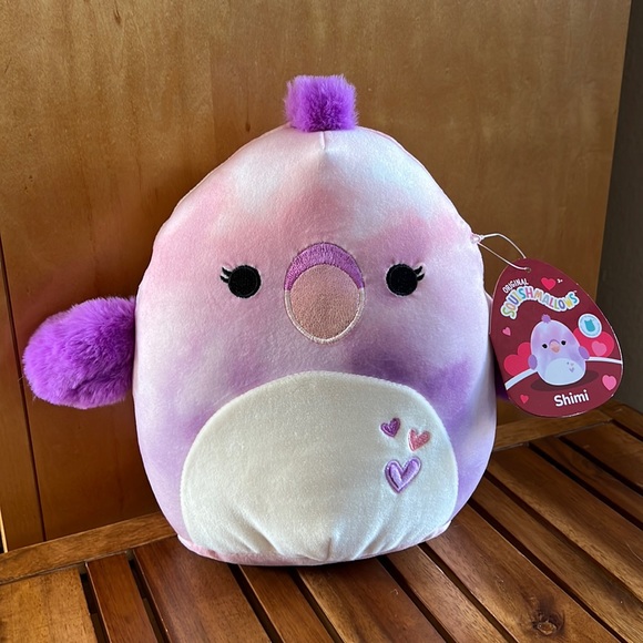 *CROSS LIST* NWT FTM 8” Shimi Valentine’s Day Parrot Bird Parakeet Squishmallows - Picture 1 of 7